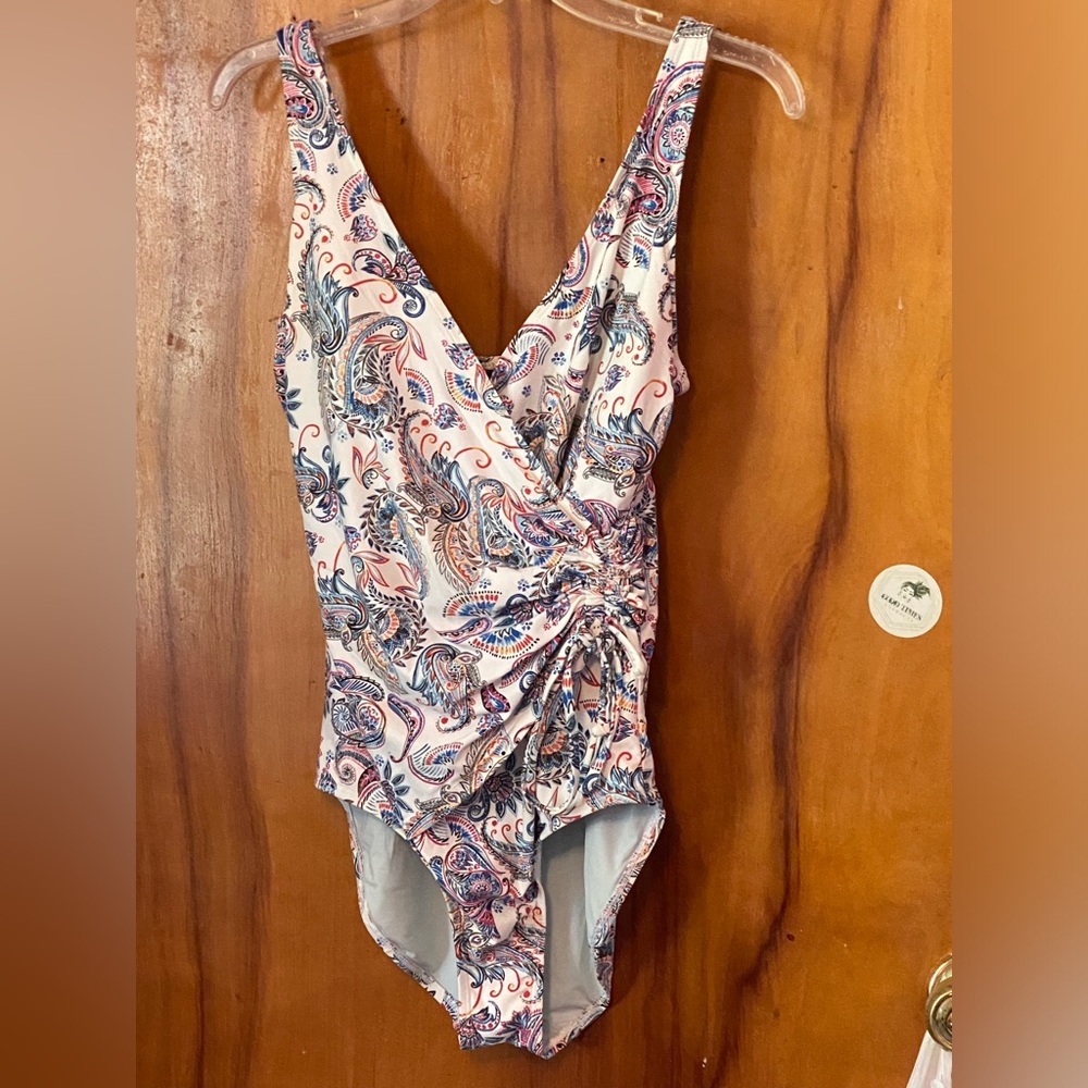 Paisley one piece bathing suit